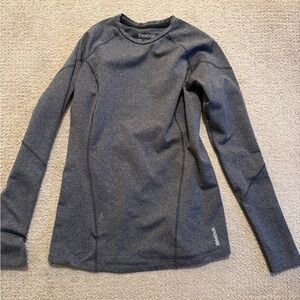 Reebok Charcoal Performance Playwarm Long Sleeve Shirt Size M